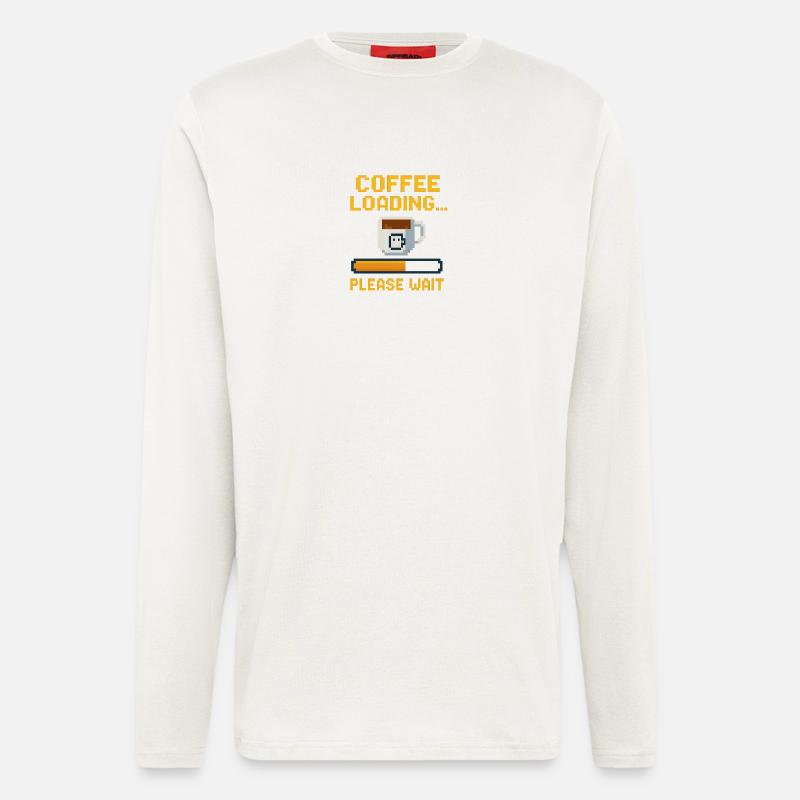 Coffee Loading… Please Wait - Langarmshirt - made by SPREAD  - OFF WHITE