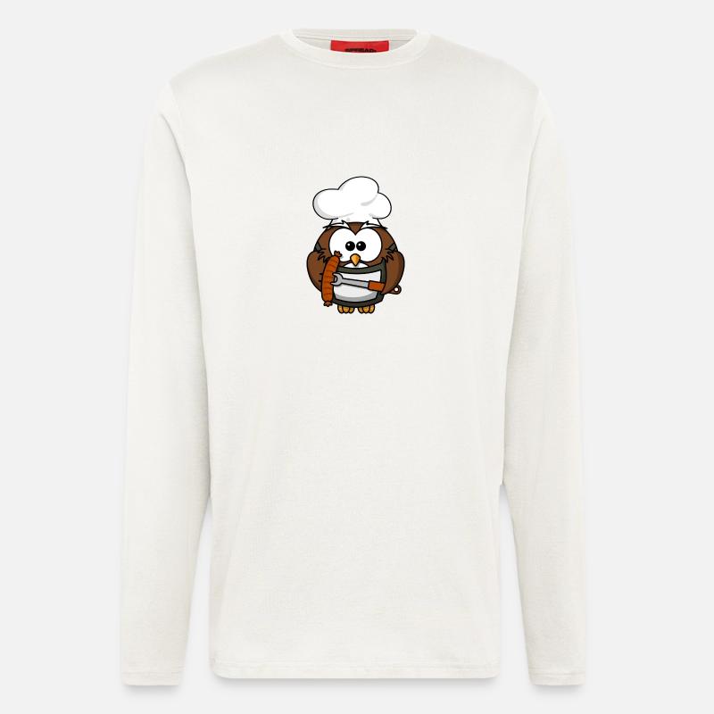 Eule Koch - Langarmshirt - made by SPREAD  - OFF WHITE