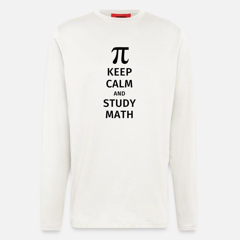 keep calm and study math - Langarmshirt - made by SPREAD  - OFF WHITE