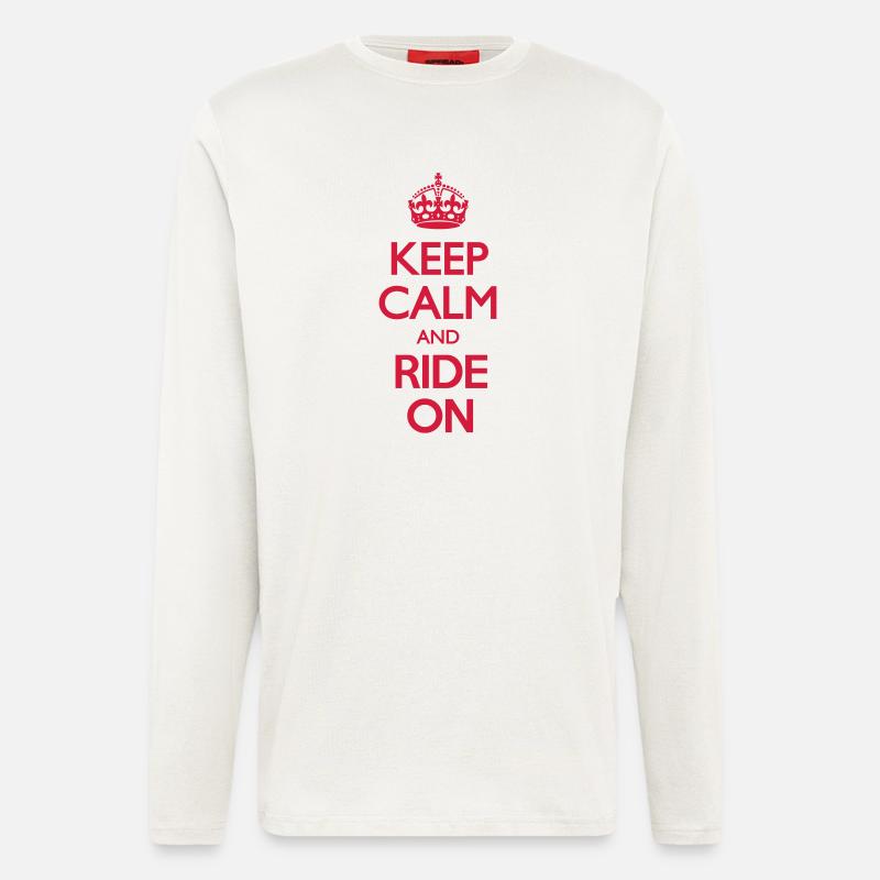 Keep Calm and Ride On - Langarmshirt - made by SPREAD  - OFF WHITE