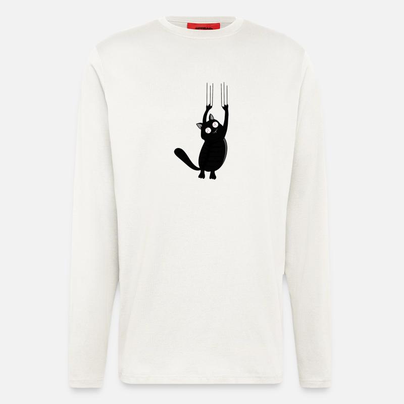 Panic Cat (Black Version) - Longsleeve - made by SPREAD  - OFF WHITE