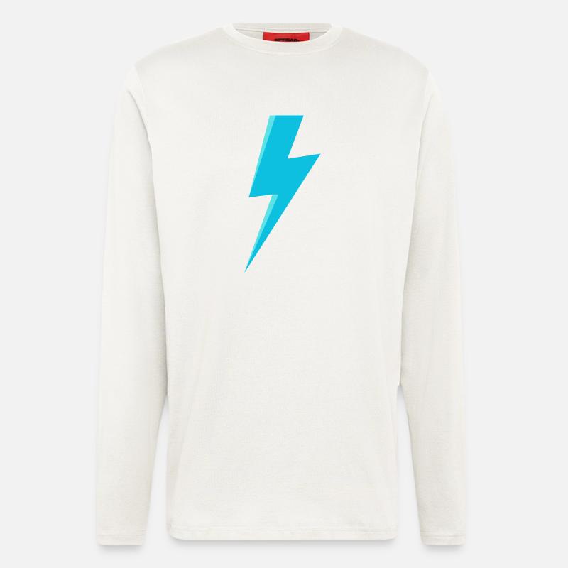 Blauer Blitz - Langarmshirt - made by SPREAD  - OFF WHITE