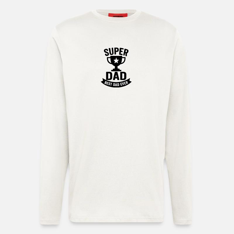 Super Dad Trophäendesign - Langarmshirt - made by SPREAD  - OFF WHITE