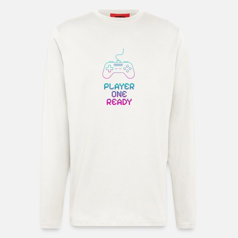 Neon Gaming Controller Design - Longsleeve - made by SPREAD  - OFF WHITE