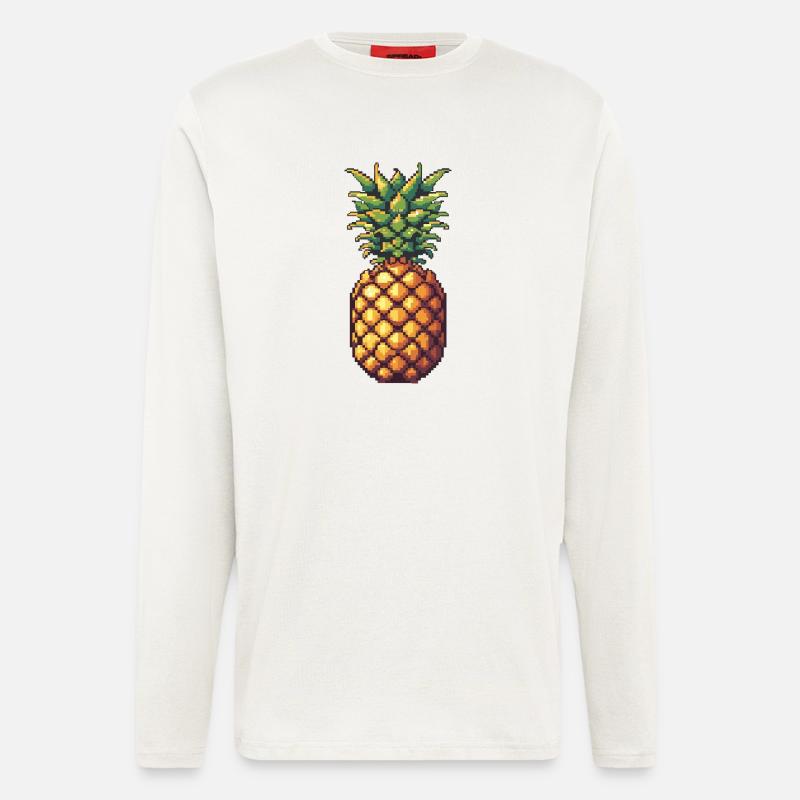 Pixel Pineapple Retro Pixel Art - Longsleeve - made by SPREAD  - OFF WHITE