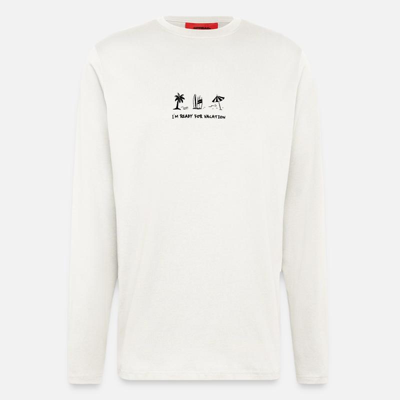 I-m ready for vacation - Longsleeve - made by SPREAD  - OFF WHITE