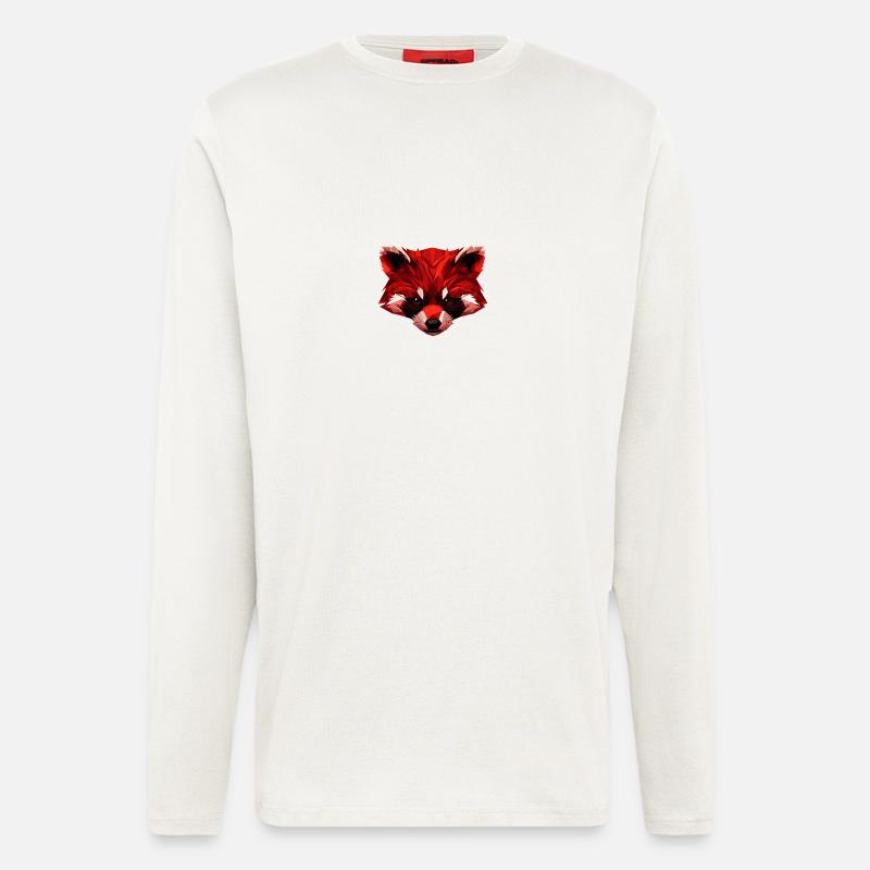 Red Panda Low Poly Art Design - Longsleeve - made by SPREAD  - OFF WHITE