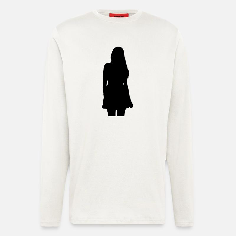 Modell Mädchen Silhouette - Langarmshirt - made by SPREAD  - OFF WHITE