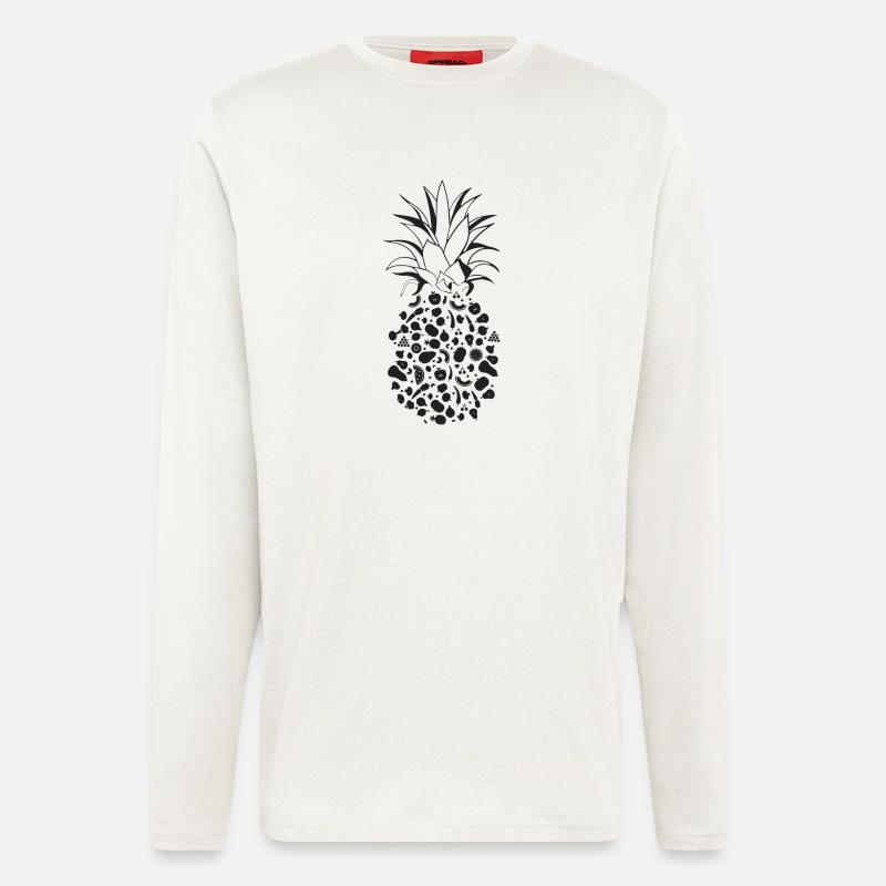 Früchte als Ananas - Langarmshirt - made by SPREAD  - OFF WHITE