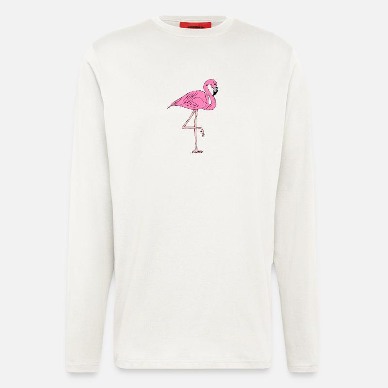 FLAMINGO - Langarmshirt - made by SPREAD  - OFF WHITE