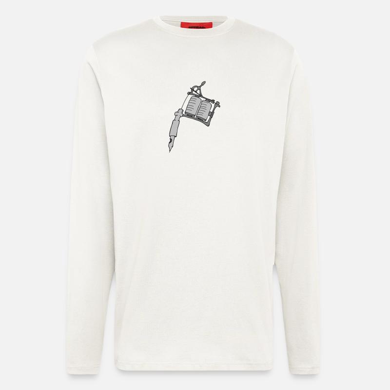 Tatoo gun - Langarmshirt - made by SPREAD  - OFF WHITE