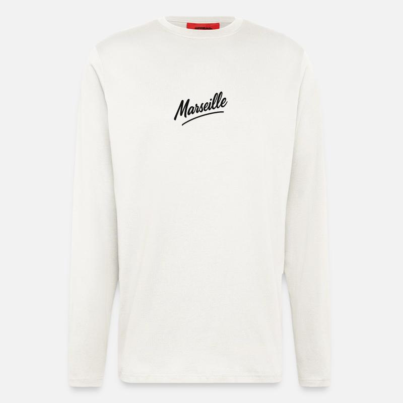 Marseille Script Swing - Longsleeve - made by SPREAD  - OFF WHITE