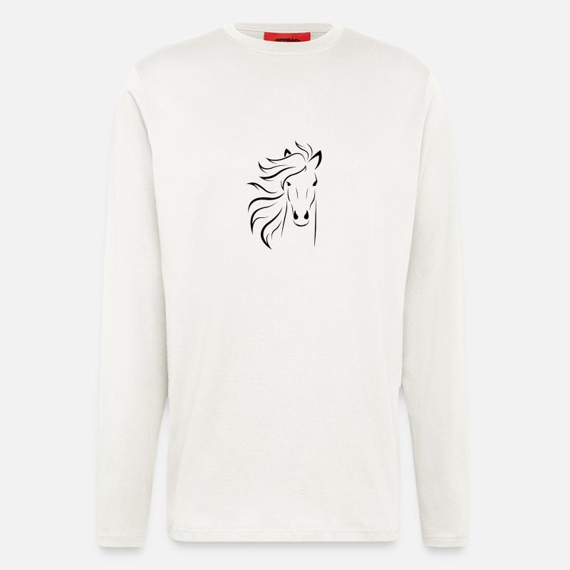 Pferd - Langarmshirt - made by SPREAD  - OFF WHITE