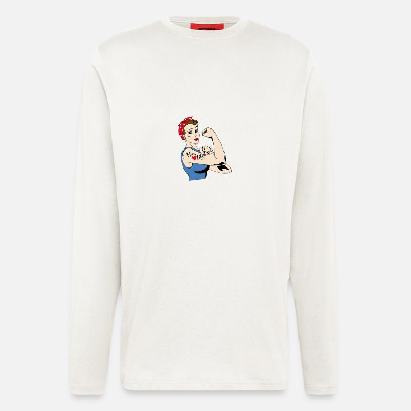 La vie de maman - Manches longues bio décontracté fabriqué en UE - OFF WHITE