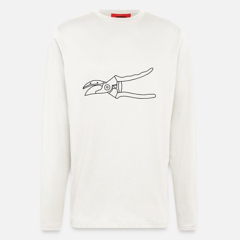 Gartenschere Rosenschere - Langarmshirt - made by SPREAD  - OFF WHITE