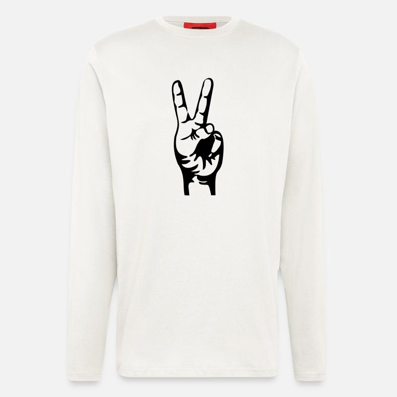 biker wave - Langarmshirt - made by SPREAD  - OFF WHITE