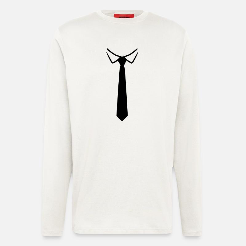 Krawatte - Langarmshirt - made by SPREAD  - OFF WHITE