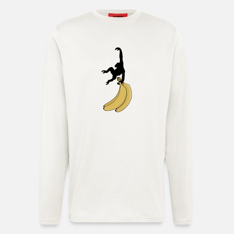 Affe will Banane - Langarmshirt - made by SPREAD  - OFF WHITE