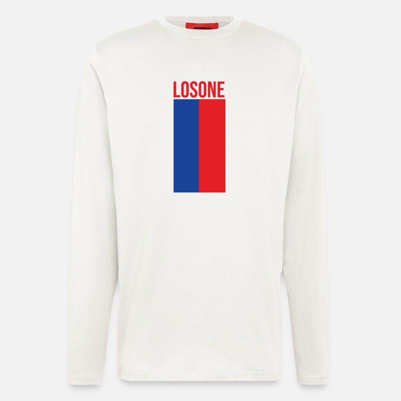 Minimalist Losone Flag Design - Longsleeve - made by SPREAD  - OFF WHITE