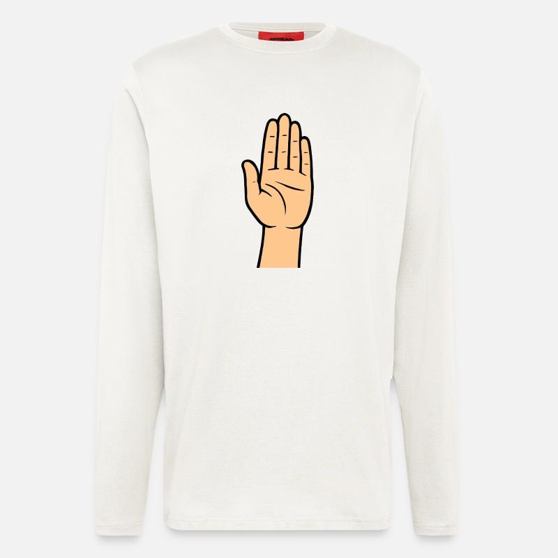 Hand Comic - Langarmshirt - made by SPREAD  - OFF WHITE