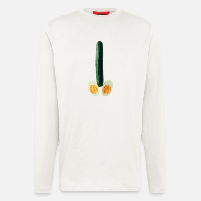 Salatgurke mit Ei - Langarmshirt - made by SPREAD  - OFF WHITE