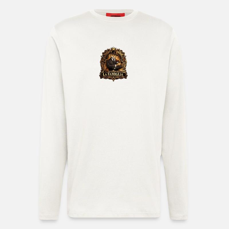 La Famiglia Mafioso Katze - Langarmshirt - made by SPREAD  - OFF WHITE