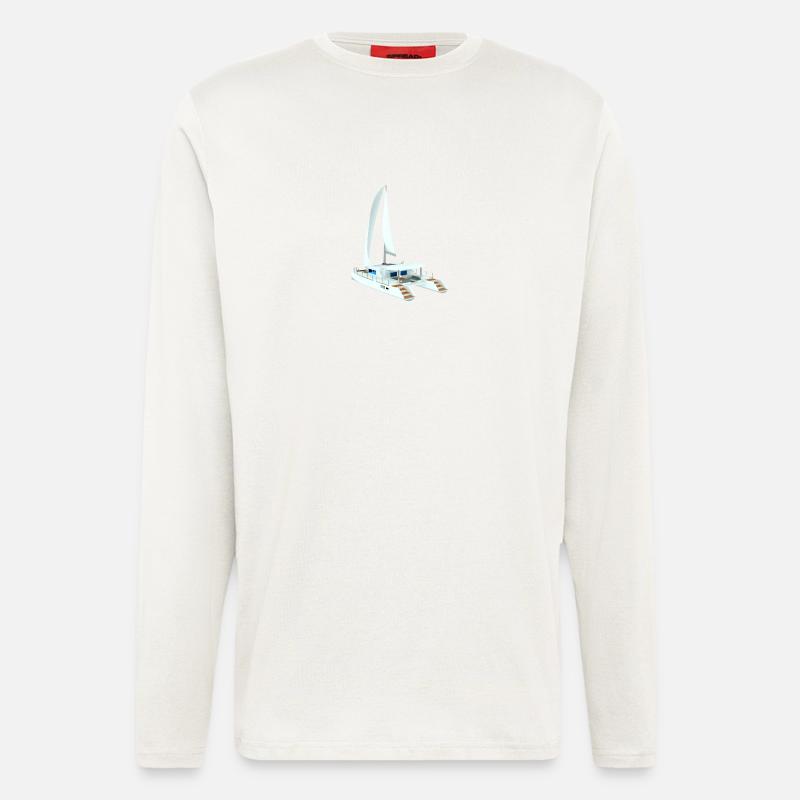 Katamaran 3D Back - Langarmshirt - made by SPREAD  - OFF WHITE