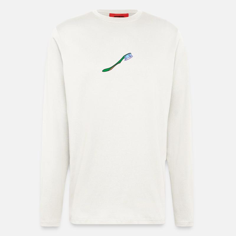 Zahnbürste - Langarmshirt - made by SPREAD  - OFF WHITE