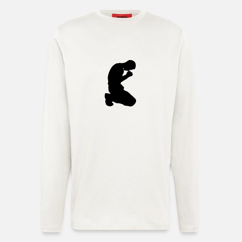 Prayer Silhouette - Langarmshirt - made by SPREAD  - OFF WHITE