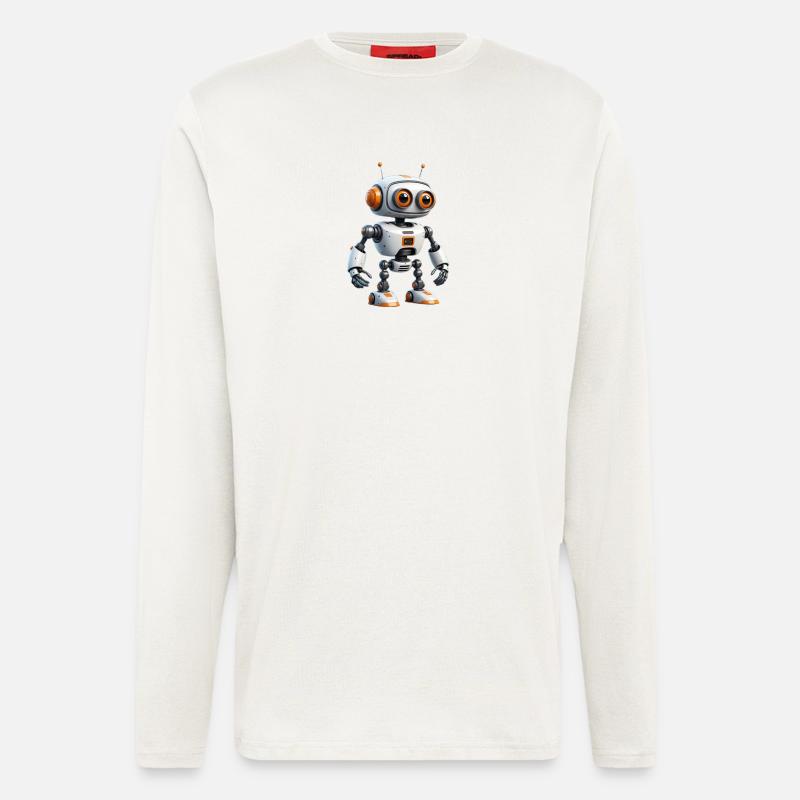 Kleiner Robo-Entdecker - Langarmshirt - made by SPREAD - OFF WHITE