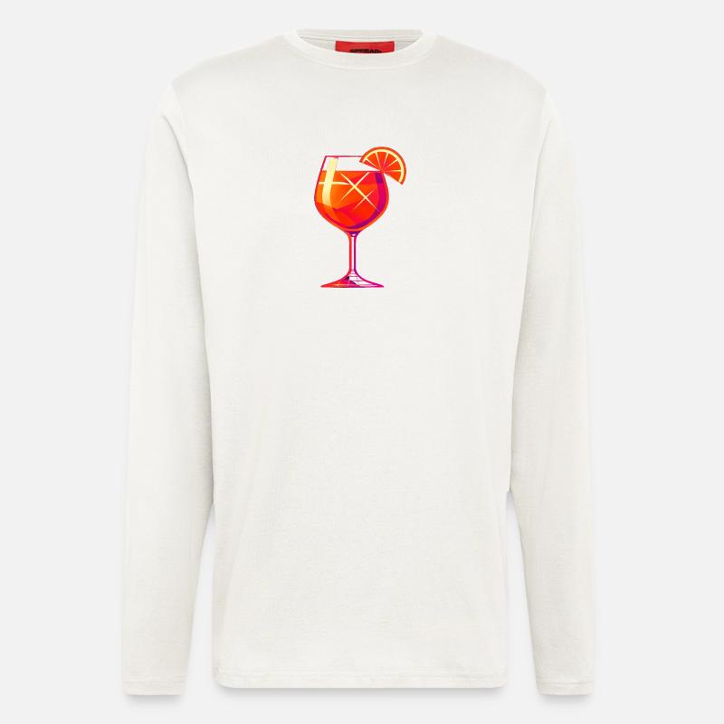 Aperoliker Aperolikerin Party Spritz Geschenkidee - Langarmshirt - made by SPREAD  - OFF WHITE