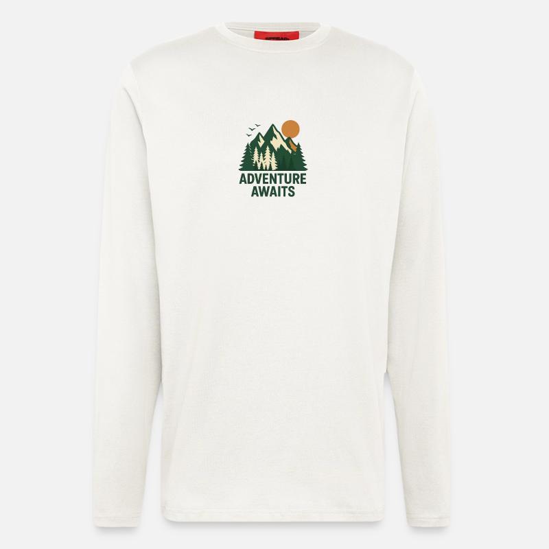 Abenteuerwald Berglandschaft - Langarmshirt - made by SPREAD  - OFF WHITE