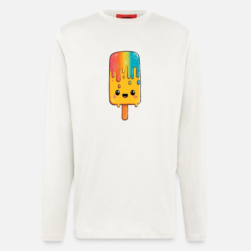 Rainbow Popsicle Happiness - Longsleeve - made by SPREAD  - OFF WHITE