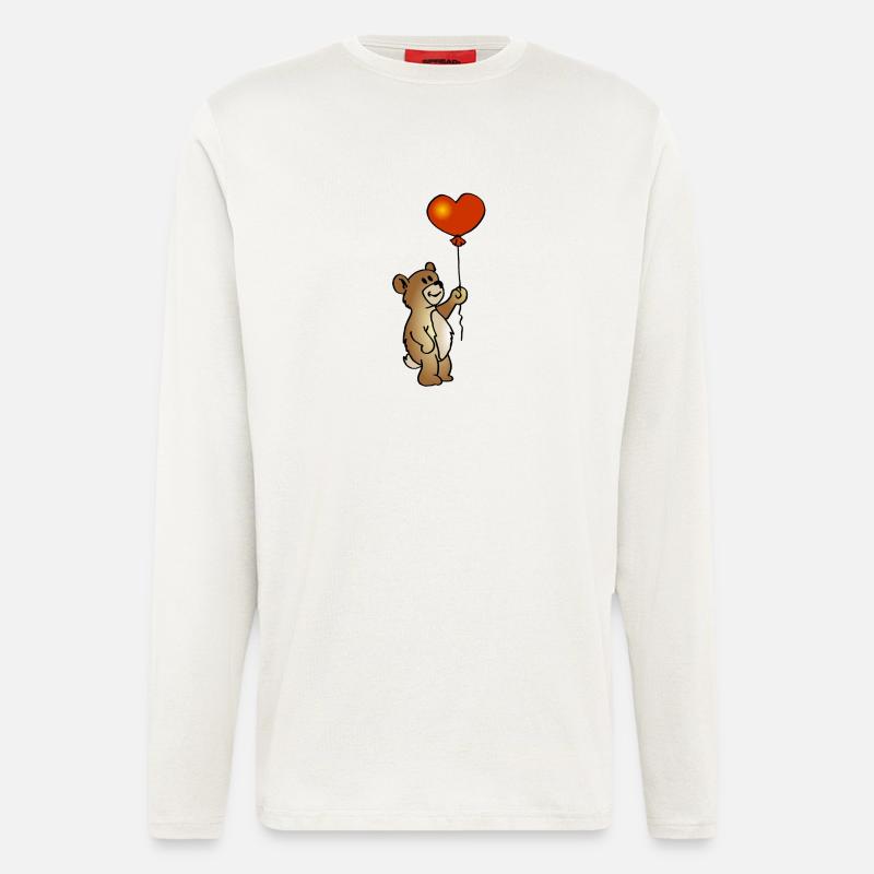 Bär mit Kugel - Langarmshirt - made by SPREAD  - OFF WHITE