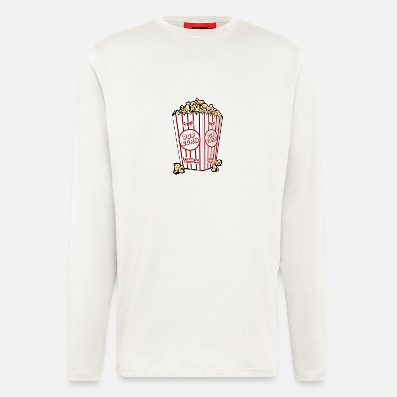pop-corn - Manches longues bio décontracté fabriqué en UE - OFF WHITE