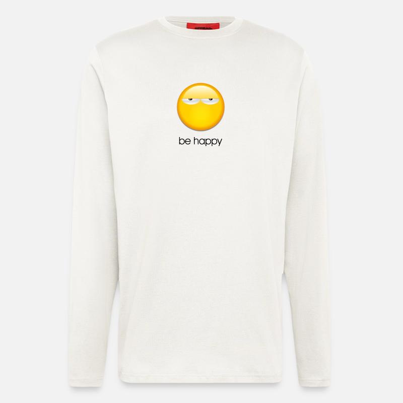Be happy - Langarmshirt - made by SPREAD  - OFF WHITE