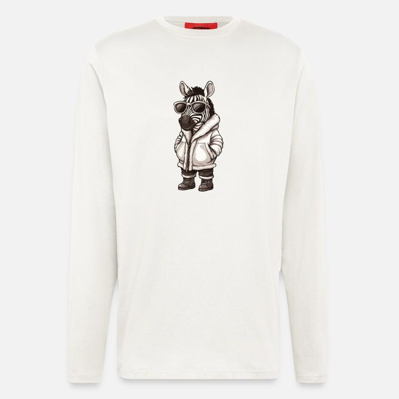 Zebra Cool Winter - Longsleeve - made by SPREAD  - OFF WHITE