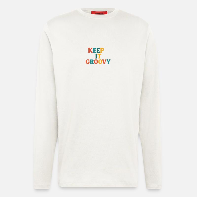 Halten Sie es groovy - Langarmshirt - made by SPREAD  - OFF WHITE