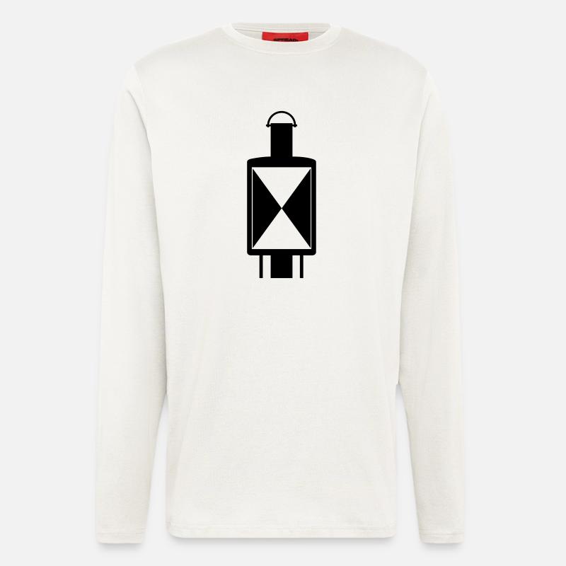 Zugende Schlußlicht reflexdruckgeeignet 2 - Langarmshirt - made by SPREAD  - OFF WHITE