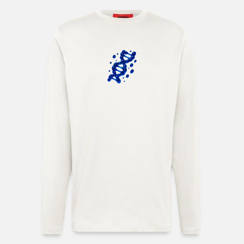 3D DNA Helix Molecule Blue - Longsleeve - made by SPREAD  - OFF WHITE