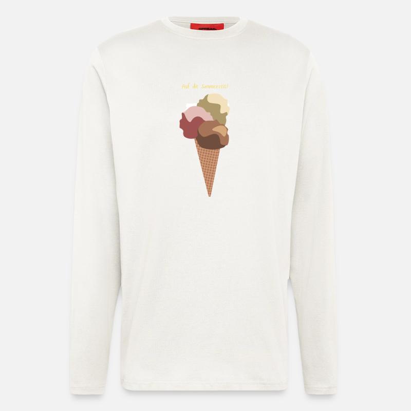Auf die Sommerzeit Eiswaffel - Langarmshirt - made by SPREAD - OFF WHITE