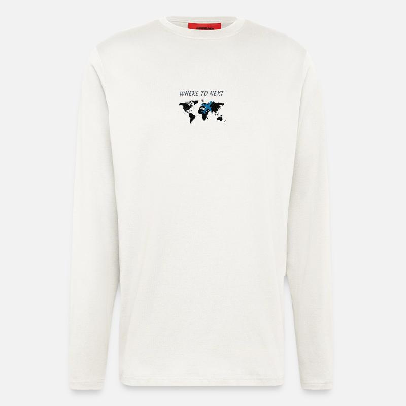 Where to Next Reiseabenteuer - Langarmshirt - made by SPREAD  - OFF WHITE