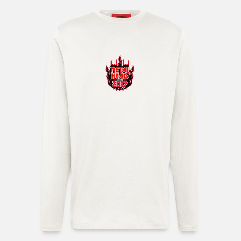 METALHEAD since 2017 - Langarmshirt - made by SPREAD  - OFF WHITE
