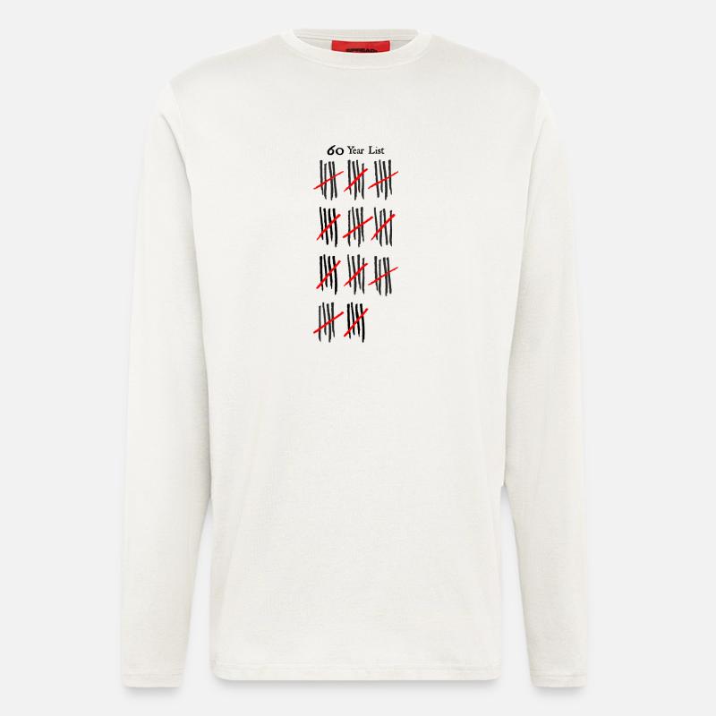 Abstraktes expressionistisches Strichzeichnungsdesign - Langarmshirt - made by SPREAD  - OFF WHITE