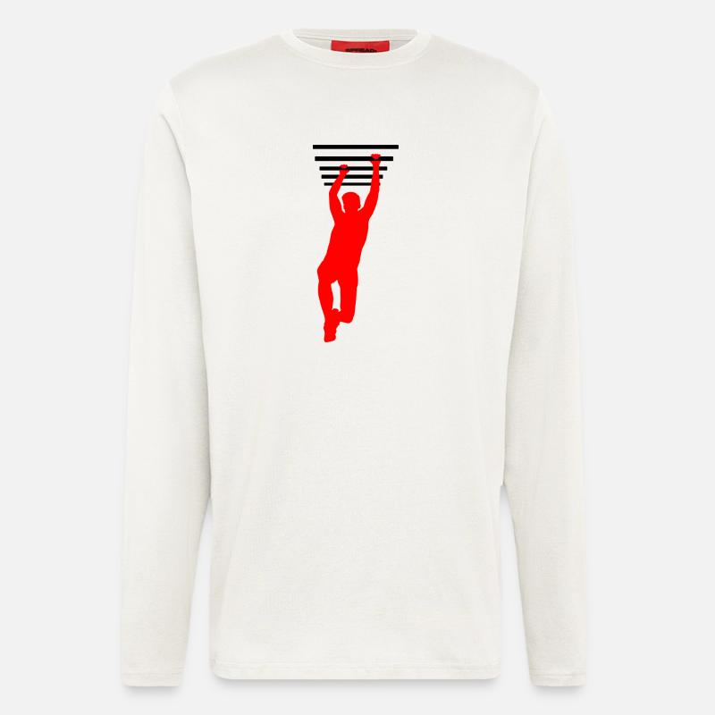 OCR-Griff – Hängestangen-Design - Langarmshirt - made by SPREAD  - OFF WHITE