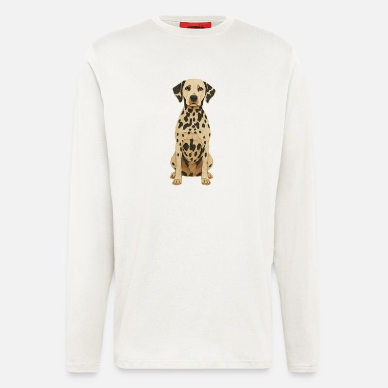 Dalmatiner Patch Art Tee - Langarmshirt - made by SPREAD  - OFF WHITE