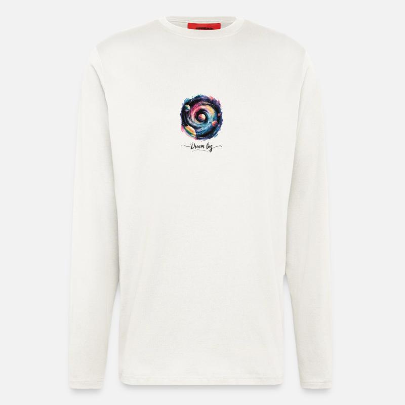 Galaktische Träume Groß Denken - Langarmshirt - made by SPREAD  - OFF WHITE