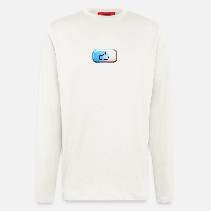 Neon Thumbs Up Gradient - Longsleeve - made by SPREAD  - OFF WHITE