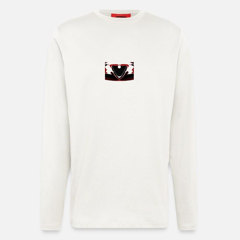 La grille de devant - Manches longues bio décontracté fabriqué en UE - OFF WHITE