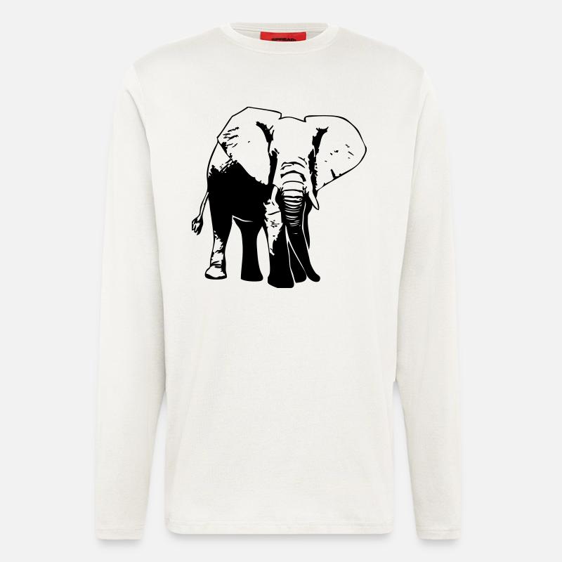Elefant - Elephant - Langarmshirt - made by SPREAD  - OFF WHITE